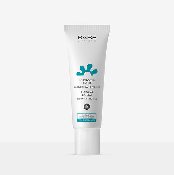 facial-HYDRO-24-light-1-nova-para-pharmacie-maroc-prix-livraison-1 BABE Hydro 24H Light SPF20+ 50ml Crème Hydratante Légère Protection Solaire Matifiante – Image 1