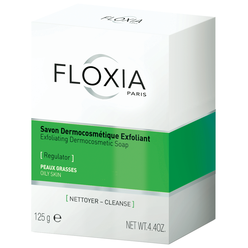 floxia-regulator-savon-dermocosmetique-exfoliant-peaux-grasses-125g Floxia Regulator Savon Dermocosmétique Exfoliant Peaux Grasses 125g – Image 1
