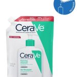 CERAVE Gel Moussant Eco-Recharge 473ml Visage Corps 3 Céramides Niacinamide Peaux Grasses Nettoyage Purifiant