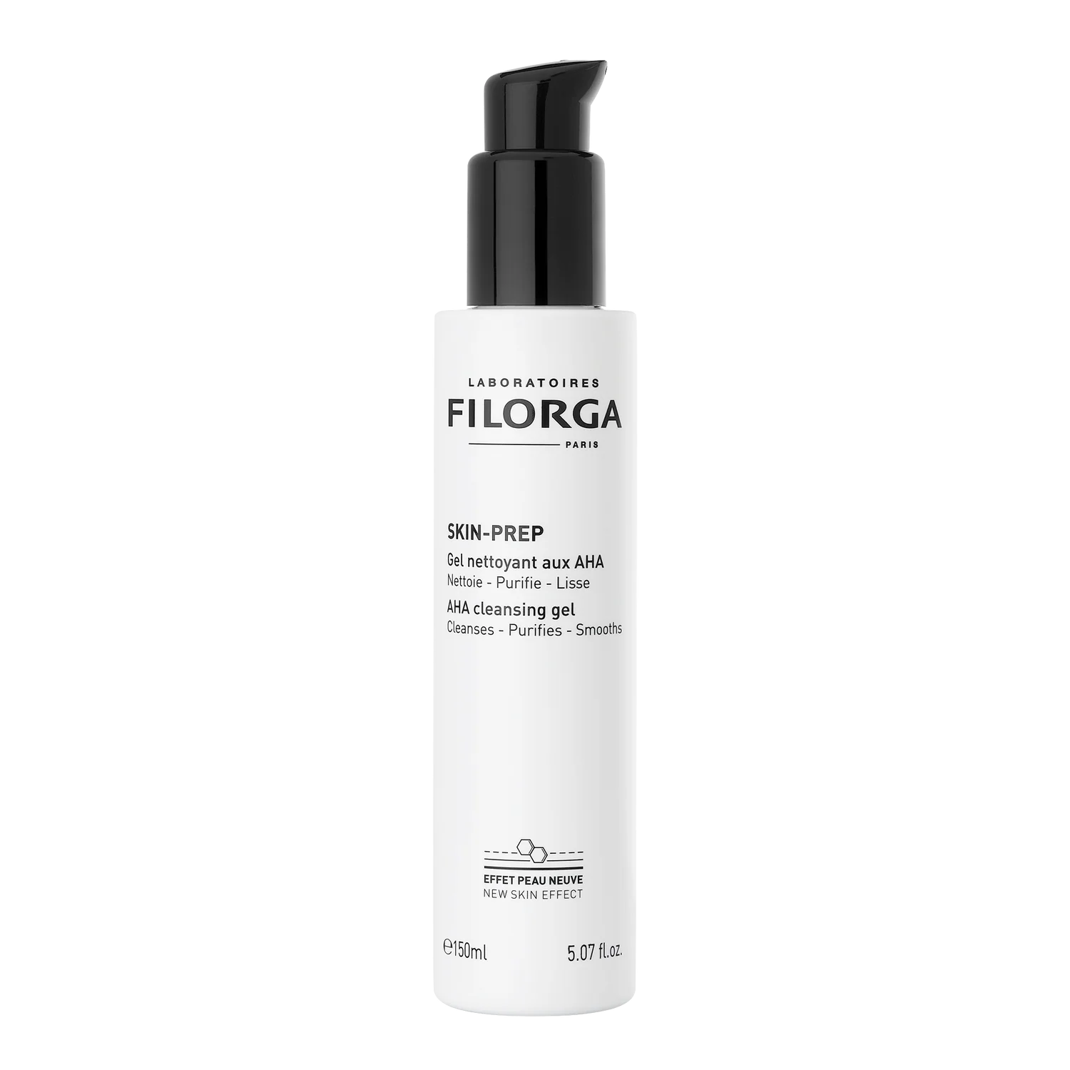 fr-3540550015019-skin-prep-cleansing-gel-pdp-1-sans-fond-nova-para-pharmacie-maroc-prix-livraison FILORGA Skin-Prep Gel Nettoyant AHA 150ml - Gel Nettoyant Exfoliant Acides de Fruits – Image 1