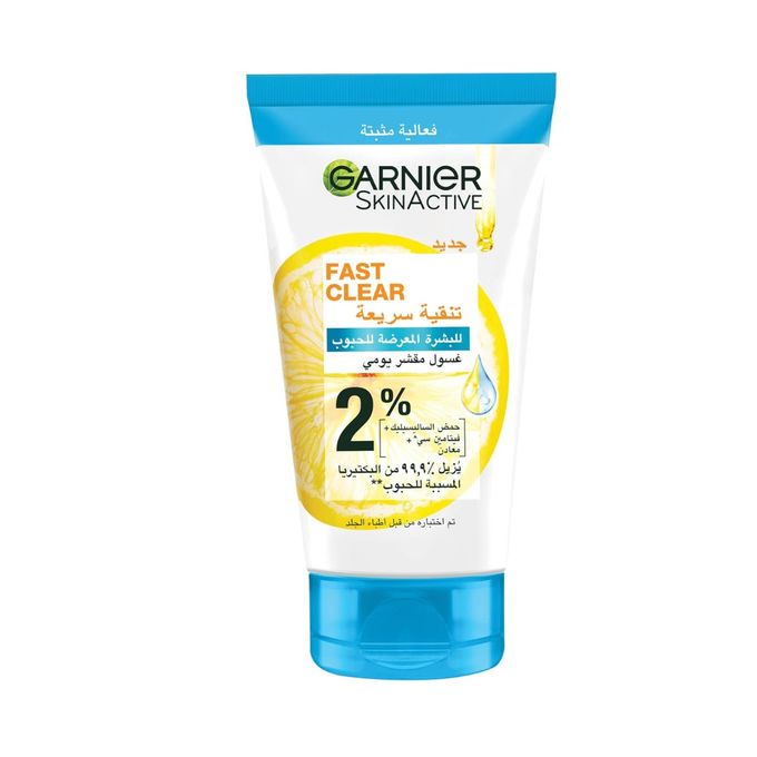 garnier-fast-clear-gel-Nova-para-prix-Maroc-1 GARNIER SkinActive Fast Clear Daily Exfoliating Wash 150ml Gel Nettoyant Exfoliant Quotidien Anti-Imperfections Acide Salicylique – Image 1