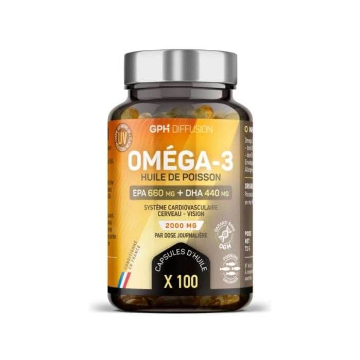 gph-diffusion-omega-3-100-capsules-Nova-para-prix-Maroc Omega 3 2000mg Huile de Poissons 660mg EPA / 440mg DHA Capsules – Image 1