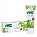 GUM Dentifrice Kids 3ans+ 50ml Gel Fraise 500ppm Fluor Isomalt 98% Naturel Protection Caries Émail Dents Lait Reminéralisation