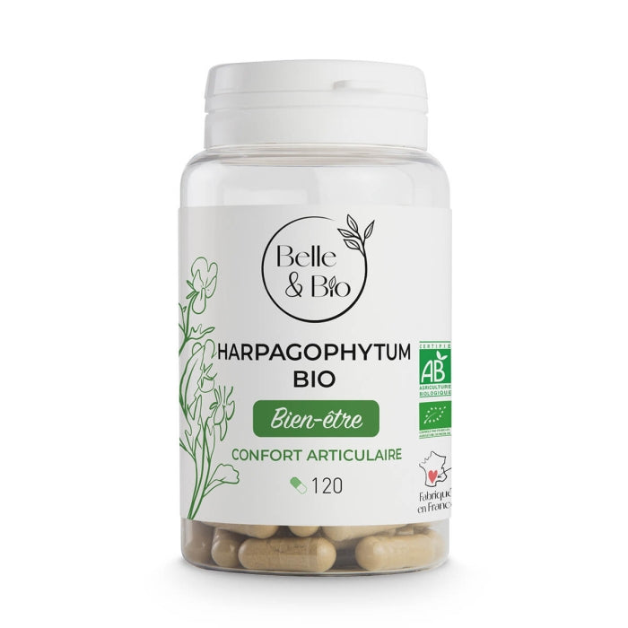 harpgb_harpagophytum-bio-nova-para-pharmacie-maroc-prix-livraison-1 BELLE & BIO Harpagophytum Bio 120 Gélules Complément Alimentaire Articulations Mobilité Confort Articulaire – Image 1