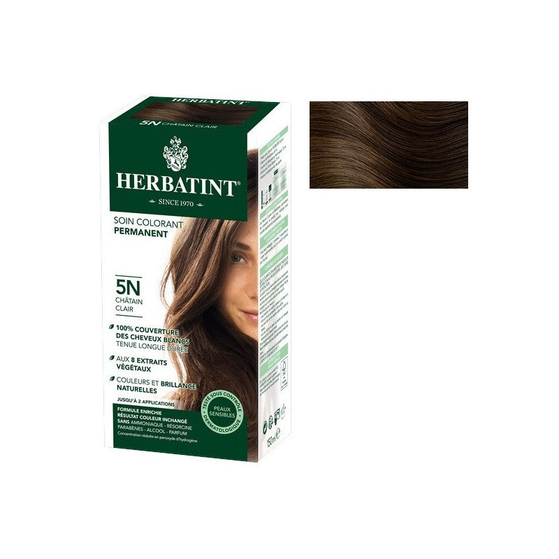 herbatint-coloration-cheveux-naturelle-5n-chatain-claire-150ml-2 Herbatint Coloration Cheveux Naturelle 5N Châtain Claire - 150ml – Image 1