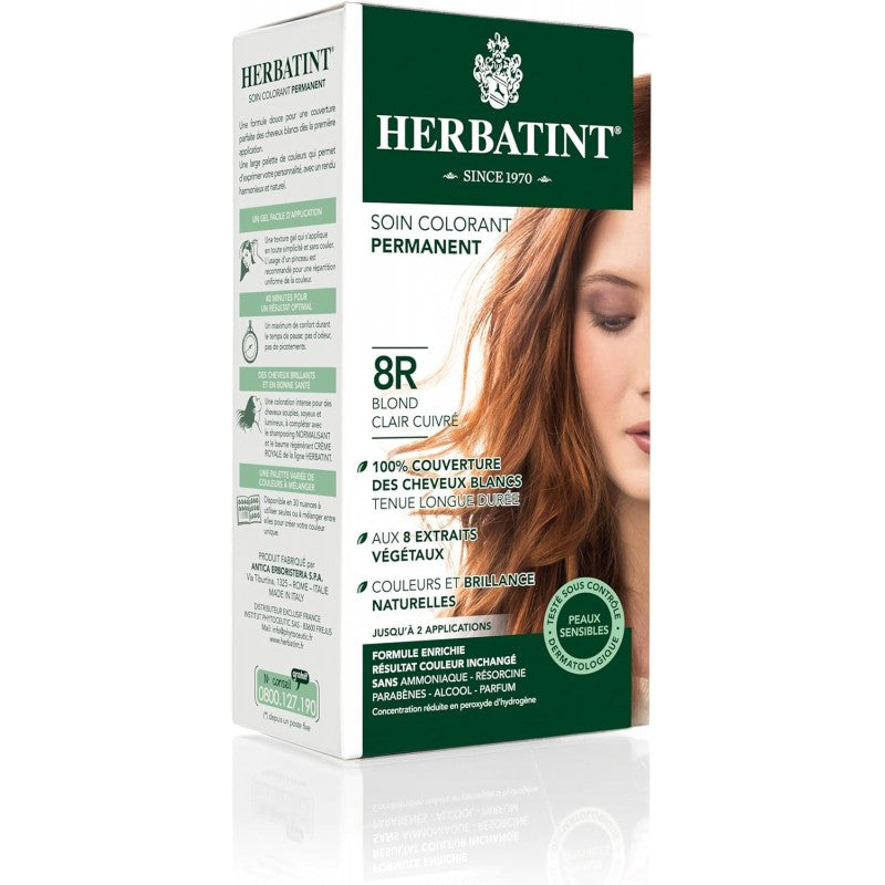 herbatint-gel-colorant-permanent-blond-clair-cuivre-8r-2 Herbatint Gel Colorant Permanent Blond Clair Cuivre 8R – Image 1