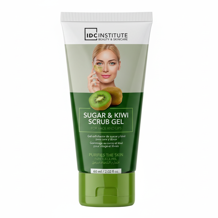 idc-institute-sugar-kiwi-scrub-gel-60ml-ultra-clean-1 IDC INSTITUTE Gel Exfoliant au Sucre et Kiwi Lèvre et Visage 60ml Gommage Doux Exfoliant Hydratant – Image 1