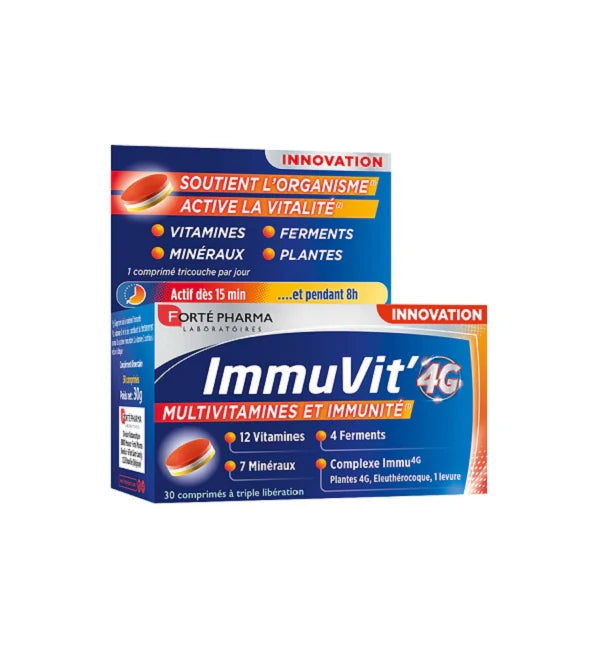 immuvit-4G-energie-immunite-vitamines-fortepharma-1 Forte Pharma immuvit’4g multivitamines et immunité 30 comprimès - photo 3