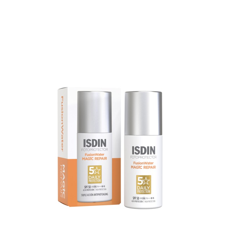 isdin-fotoprotector-fusion-water-magic-repair-spf50-50ml-1 Isdin Fotoprotector Fusion Water Magic Repair SPF50 50ml – Image 1
