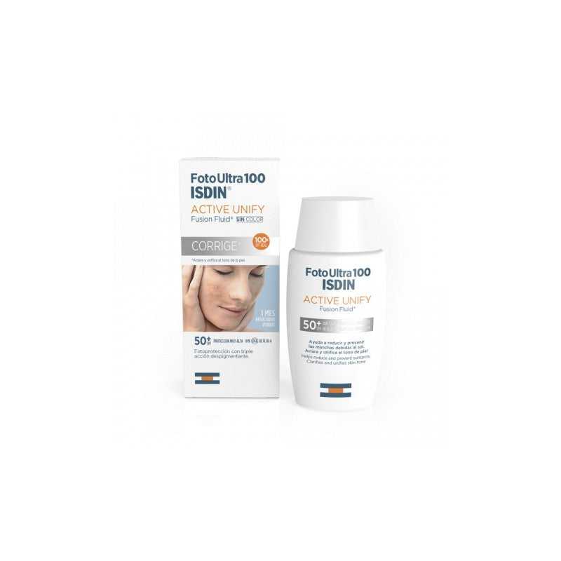 isdin-fotoultra-active-unify-fusion-fluide-invisible-spf-50-50-ml Isdin Fotoultra Active Unify Fusion Fluide Invisible SPF 50 50 ml – Image 1
