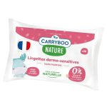CARRYBOO Lingettes Dermo-Sensitives Sans Parfums 58 Pièces Lingettes Bébé Peaux Sensibles
