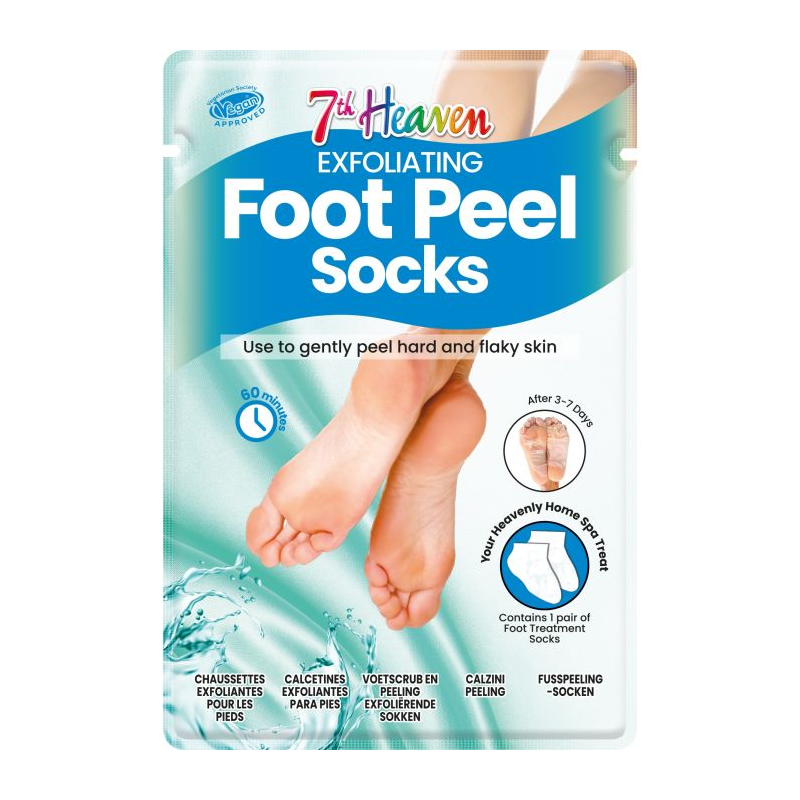 masque-pour-les-pieds-foot-peel-socks-7th-heaven-nova-para-pharmacie-maroc-prix-livraison 7th HEAVEN Masque Pieds Foot Peel Socks Chaussettes Exfoliantes Peeling Douceur – Image 1