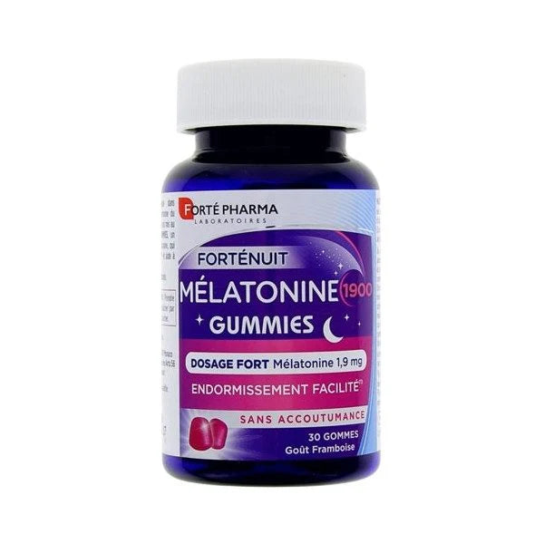 melatonine FORTE PHARMA FORTE NUIT MELATONINE GUMMIES 30 GOMMES GOUT FRAMBOISE – Image 1