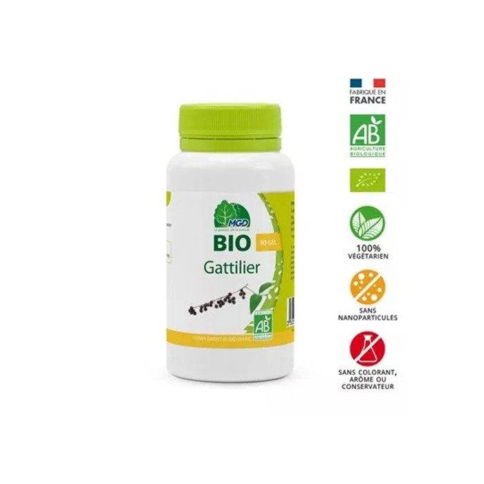 mgd-nature-mgd-nature-bio-gattilier-90-gelules-complements-alimentaires MGD Bio Gattilier Boite 90 Gélules – Image 1