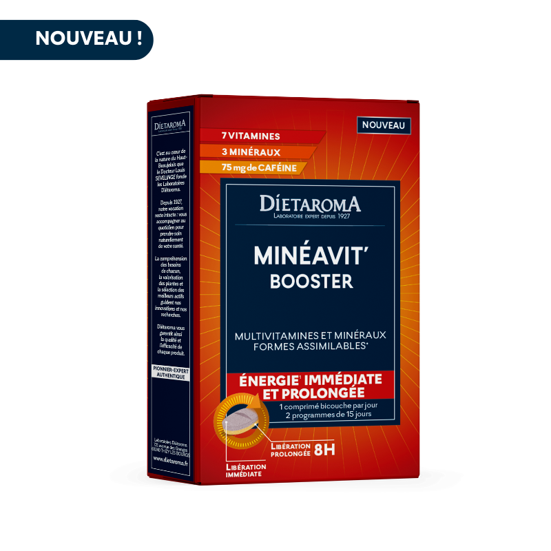 mineavit-booster-nova-para-pharmacie-maroc-prix-livraison Dietaroma Mineavit Booster 30 Capsules Vitamines Minéraux Énergie Vitalité – Image 1