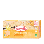 BABYBIO Petits Biscuits à la Vanille Bio 160g Biscuits Bébé Dès 10 Mois Dentition Saveur Vanille Naturelle