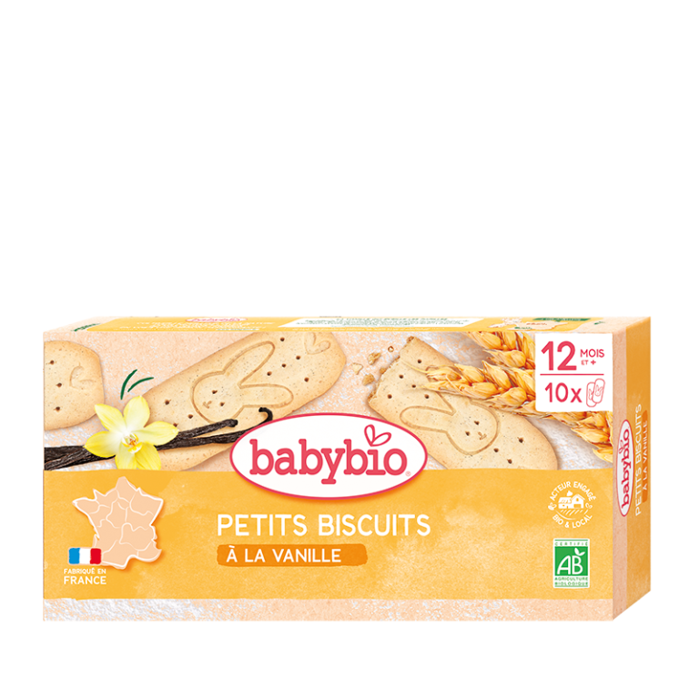 BABYBIO Petits Biscuits à la Vanille Bio 160g Biscuits Bébé Dès 10 Mois Dentition Saveur Vanille Naturelle - photo 2