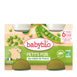 BABYBIO Pot Petits Pois 2x130g Bio Légumes Bébé Dès 6 Mois Alimentation Infantile