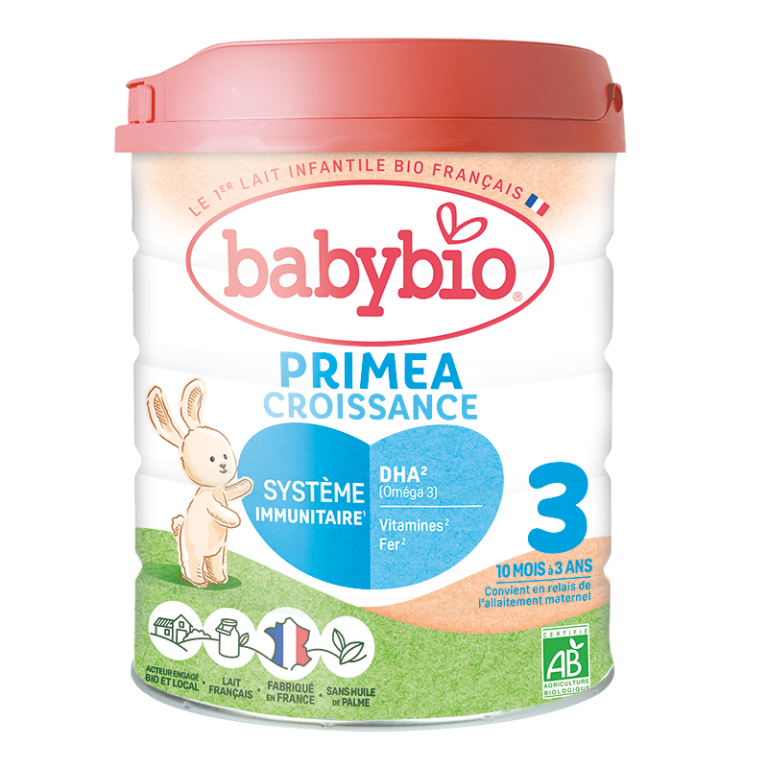 BABYBIO Primea 3 Lait Croissance 800g Bio 3ème Âge 10 Mois et Plus Lait Infantile - photo 2
