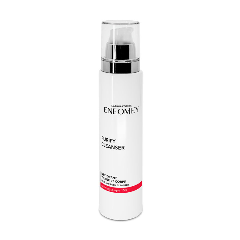 purify-cleanser4-nova-para-pharmacie-maroc-prix-livraison ENEOMEY Purify Cleanser Nettoyant Visage Corps 150ml Gel Purifiant Antibactérien Peaux Grasses Acnéiques Imperfections pH Physiologique – Image 1