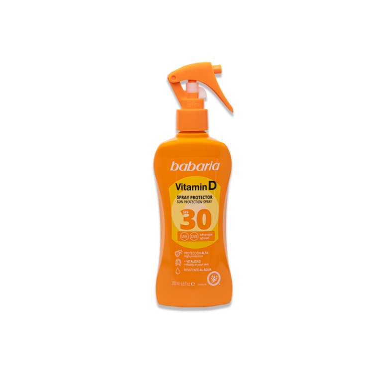 BABARIA Spray Protecteur Solaire SPF 30 Vitamine D 200ml Spray Protection Solaire Corps - photo 2