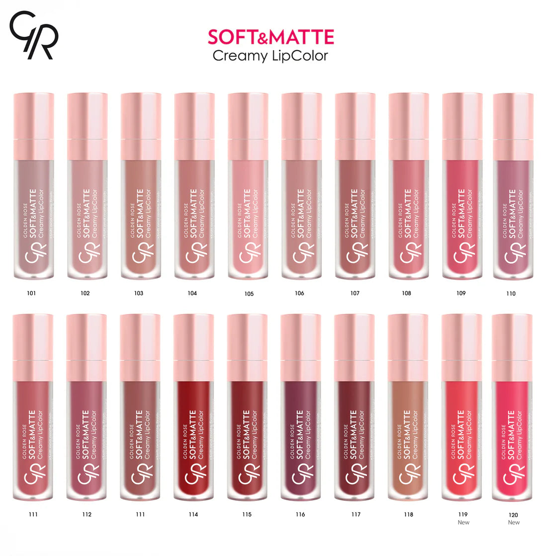 softskil GOLDEN ROSE-ROUGE A LEVRES CREME SOFT & MATTE – Image 1