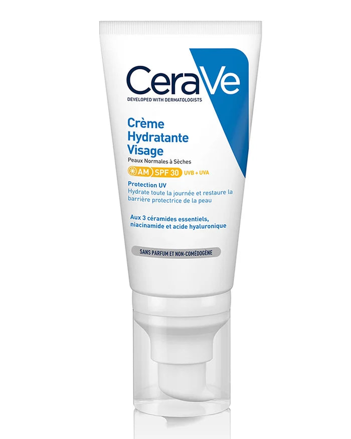 spf30-lg-nova-para-prix-maroc-livraison CERAVE Crème Hydratante Visage SPF30 52ml 3 Céramides Essentiels Acide Hyaluronique Protection UV Hydratation 24H – Image 1