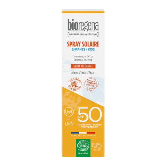 spray-solaire-spf50-enfants-Nova-para-prix-Maroc-1 Bioregena Spray Solaire Kids SPF50 90ml Protection Solaire Naturelle Bio Enfants Peaux Sensibles Résistant Eau – Image 1