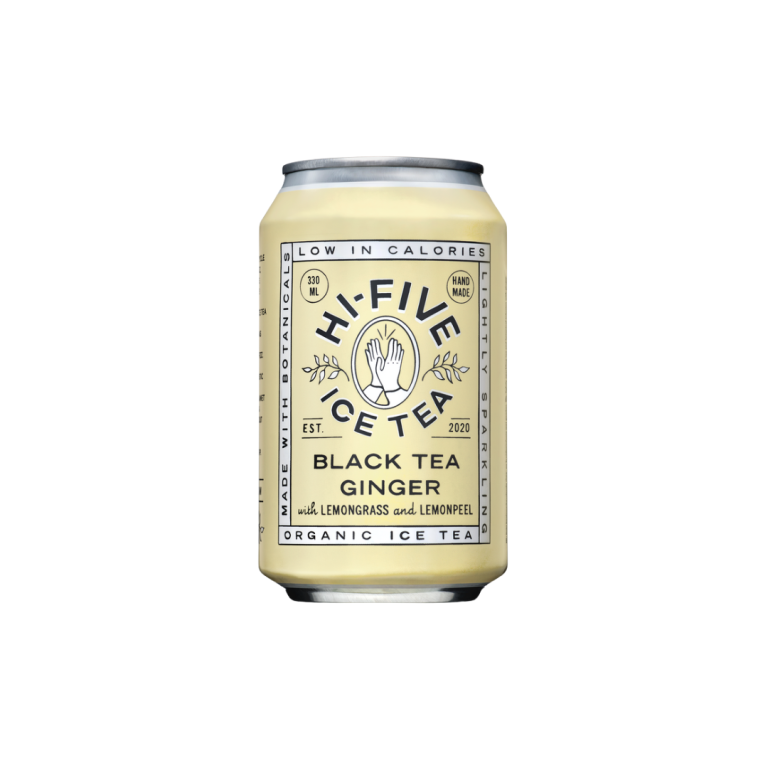 HI-FIVE Ice Tea Gingembre Thé Noir 330ml Boisson Rafraîchissante Naturelle Épicée Énergisante - photo 3