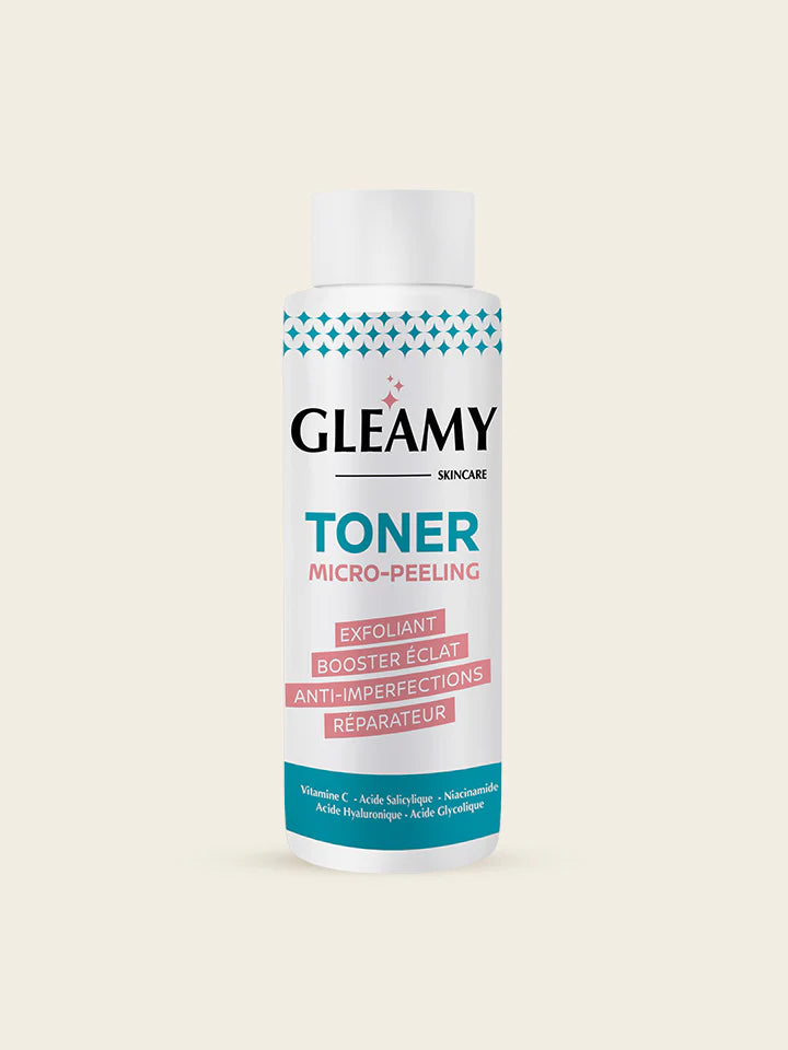 toner-nova-para-pharmacie-maroc-prix-livraison-1 GLEAMY Toner Micro-Peeling 100ml Acide Salicylique Vitamine C Niacinamide Éclat – Image 1
