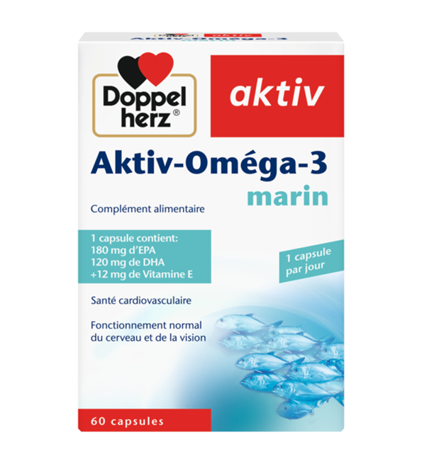 uuiou Doppel herz Aktiv Oméga-3 60Capsules – Image 1