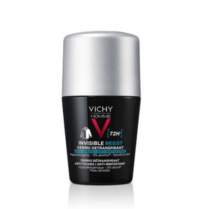 vichy-deodorant-detranspirant-72h-invisible-homme-50-ml Vichy Homme Dermo-Détranspirant Invisible Protect 72H Déodorant - 50 Ml – Image 1